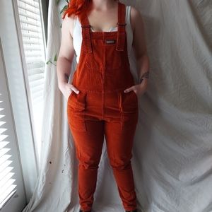Run & Fly Rust Orange Stretch Corduroy Dungarees/Overalls